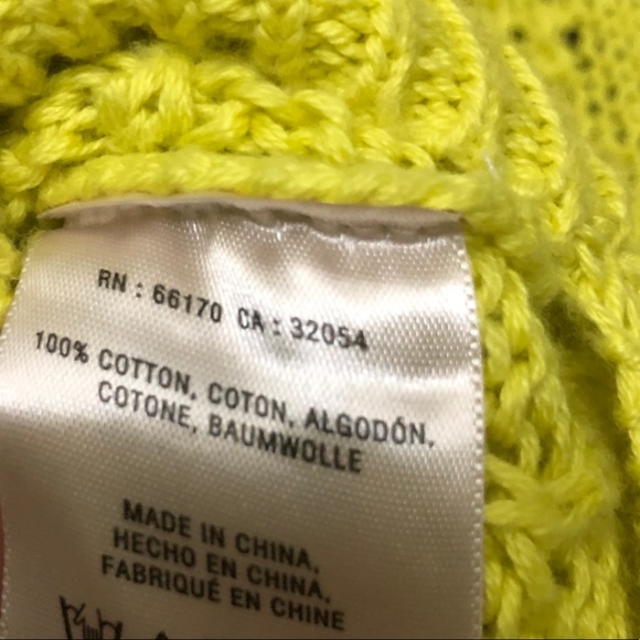 Anthropologie Sparrow | Yellow Open Knit Sweater - Picture 7 of 8